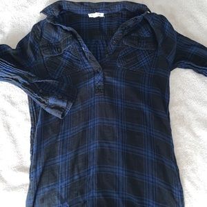 Black and Blue flannel dress